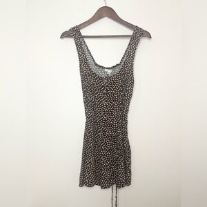 AMERICAN EAGLE AE‎ Floral Shorts Tank Top Romper Tie Waist | Medium